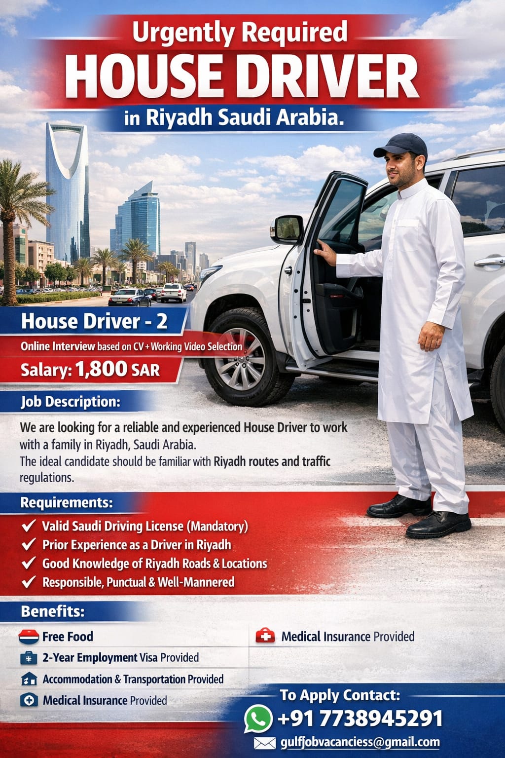 Urgent Requirement For Riyadh