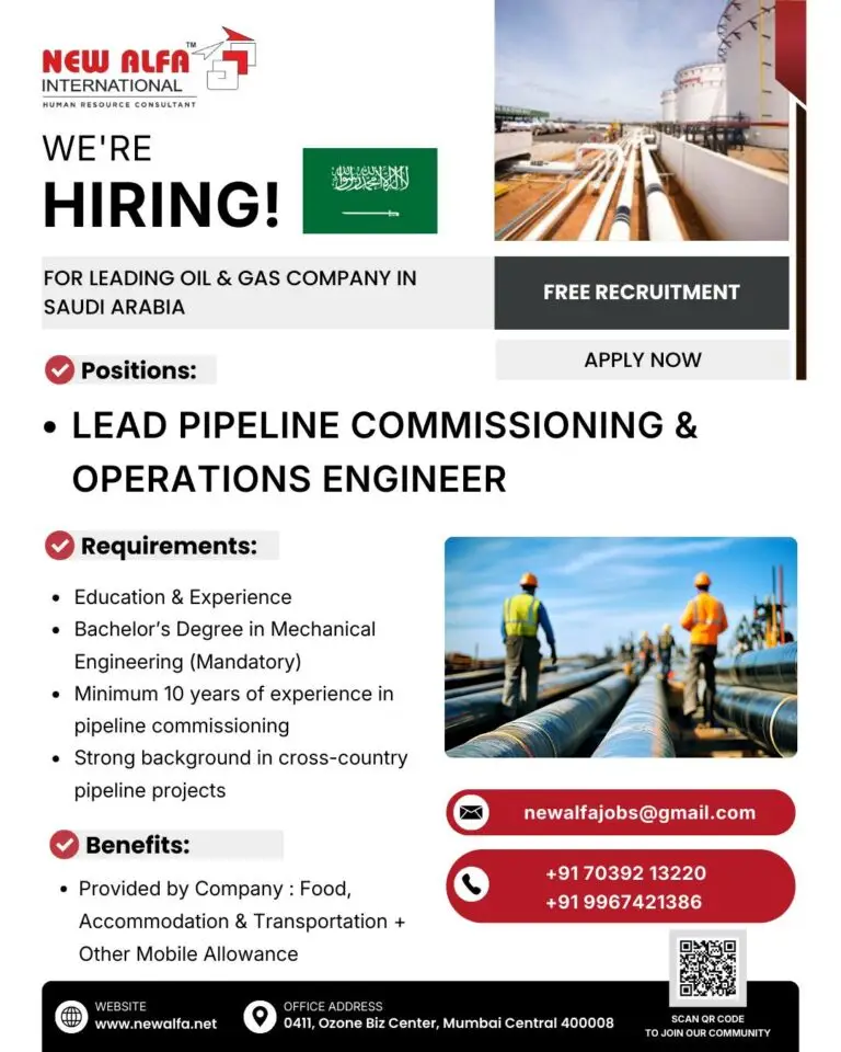 Urgent Requirement For Saudi Arabia