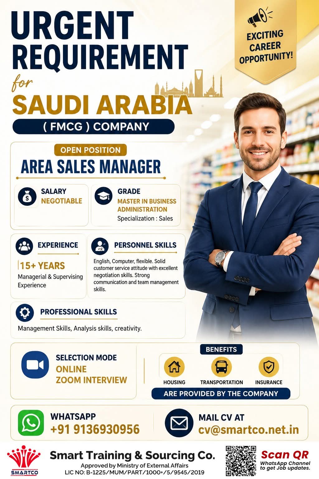 Urgent Requirement for Saudi Arabia