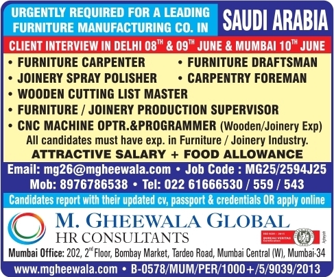 Urgent Requirement For Saudi Arabia