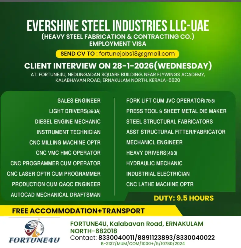 Urgent Requirement For UAE