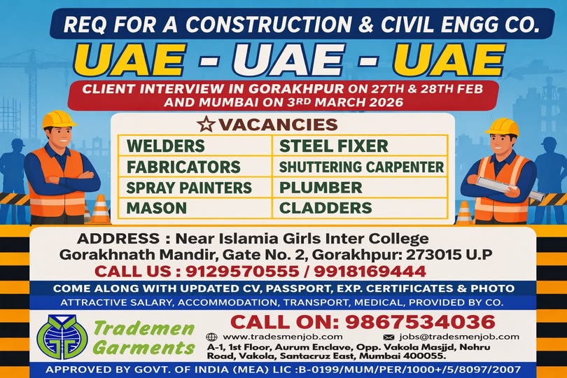 Urgent Requirement For UAE