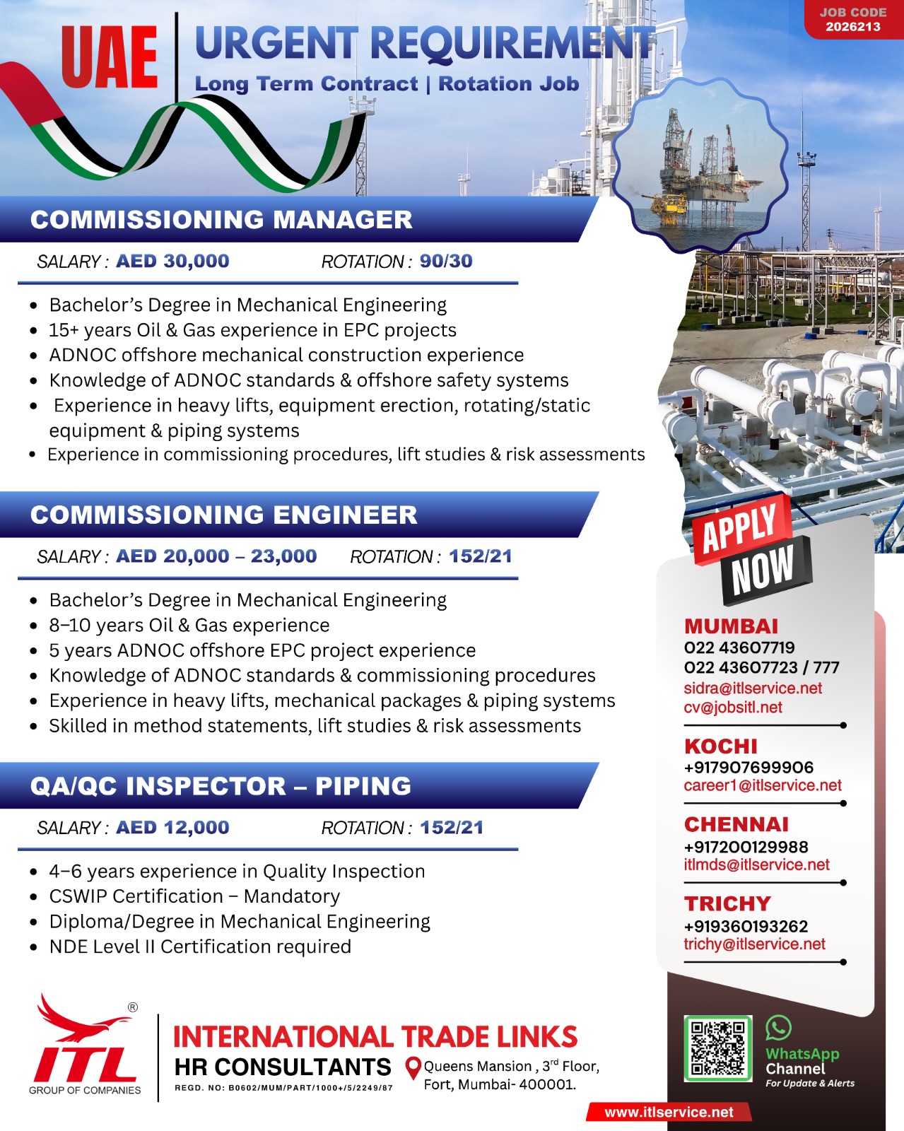 Urgent Requirement For UAE