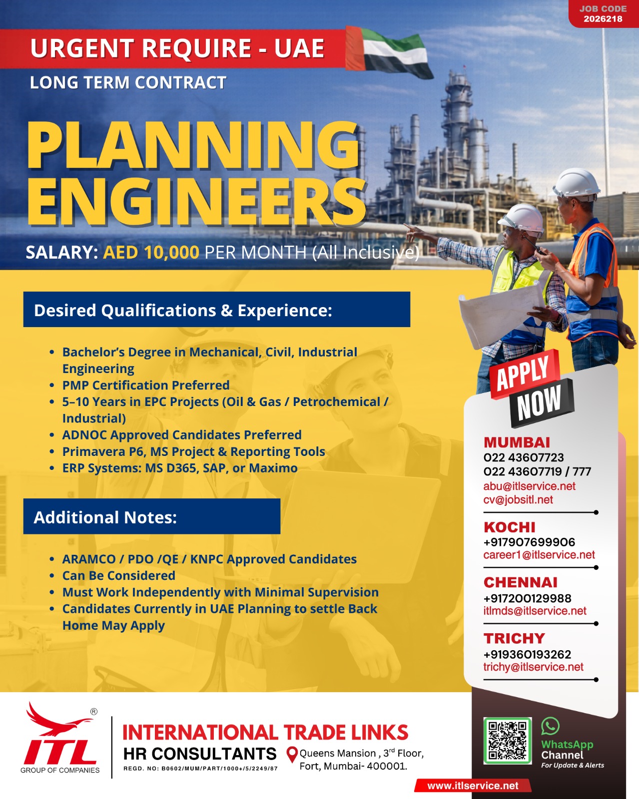 Urgent Requirement For UAE