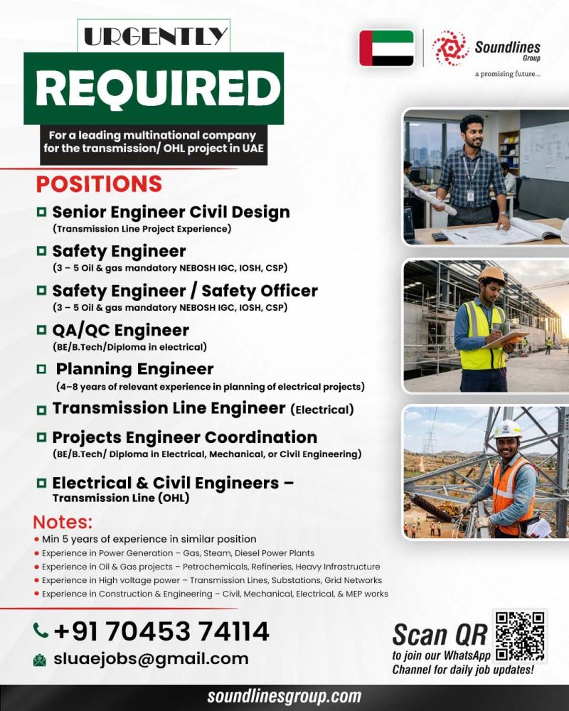 Urgent Requirement For UAE