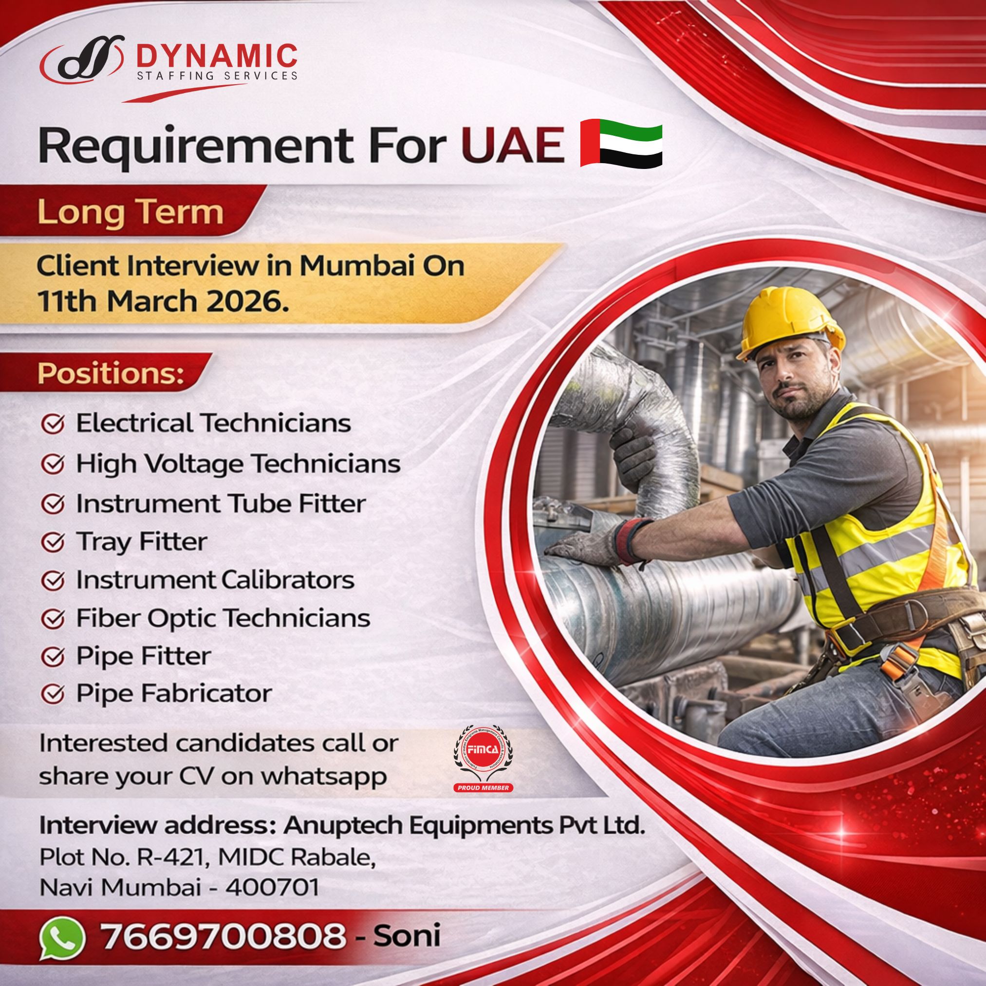 Urgent Requirement For UAE