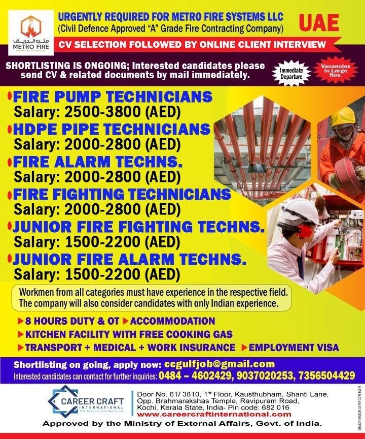 Urgent Requirement For UAE