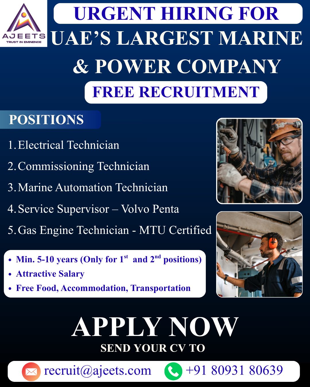 Urgent Requirement For UAE