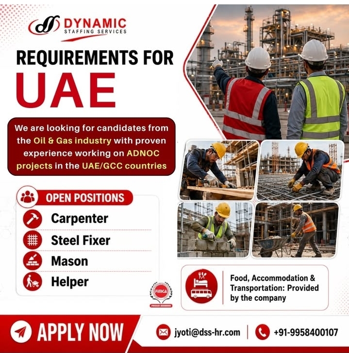 Urgent Requirement For UAE