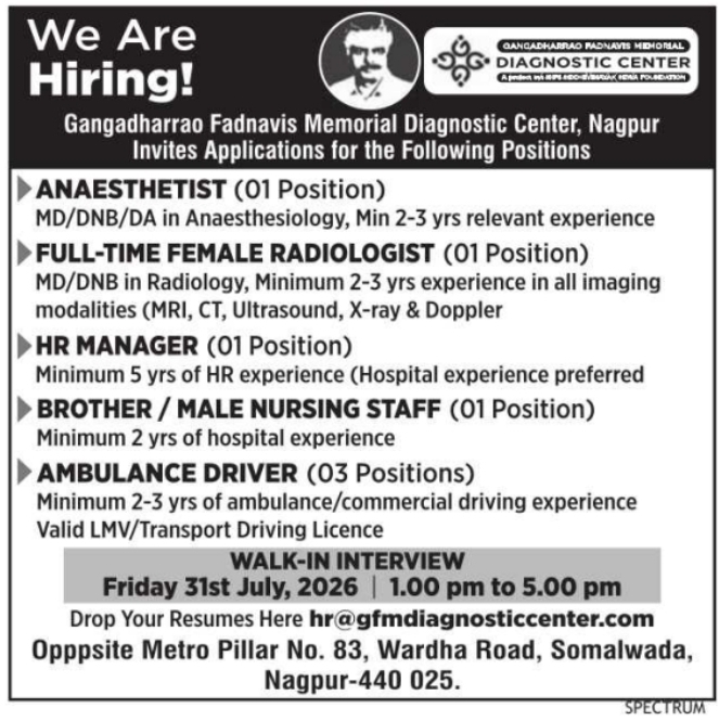 Walk-In Interview for Healthcare and Support Staff