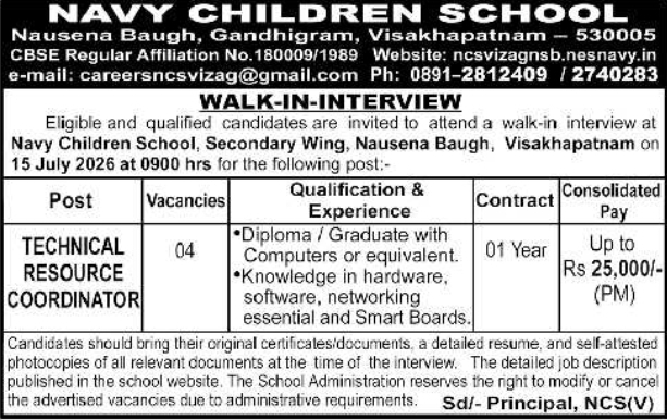 Walk-In Interview: Technical Resource Coordinator Recruitment