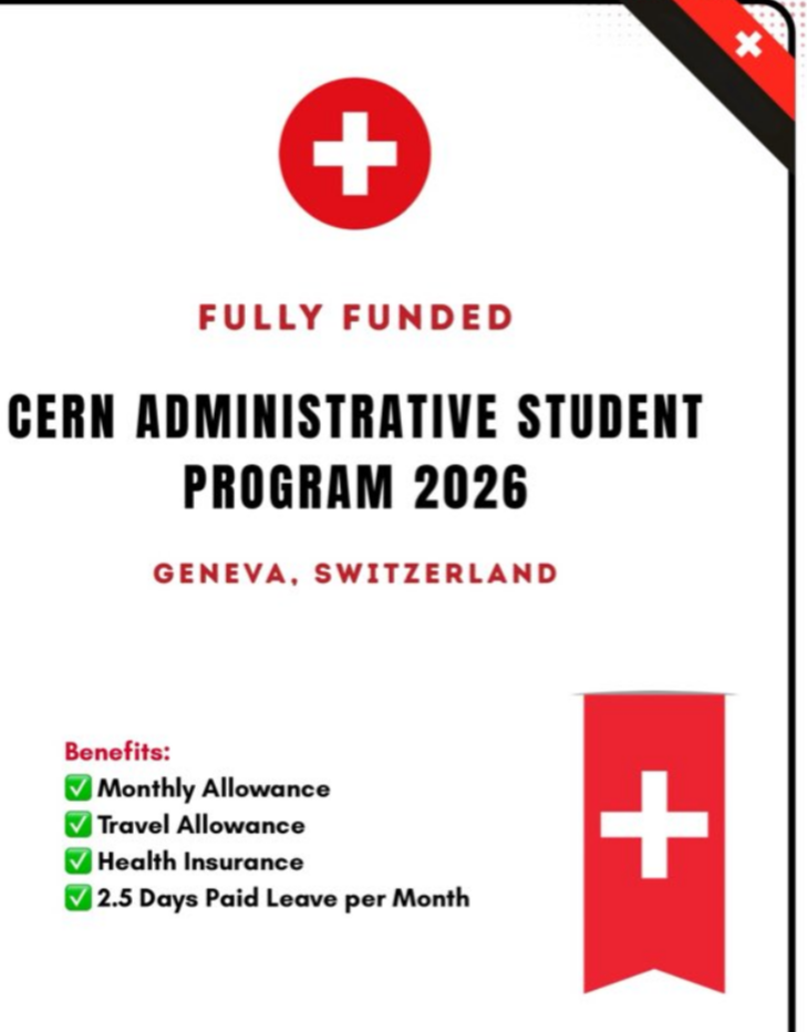 CERN Administrative Student Program 2026🇨🇭 | Fully Funded
