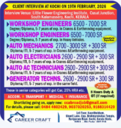 Client Interview at Kochi on 19th February, 2026