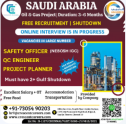 FREE RECRUITMENT FOR SAUDI ARABIA