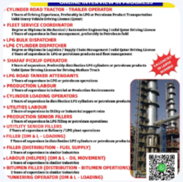 RECRUITMENT FOR QATAR COUNTRY