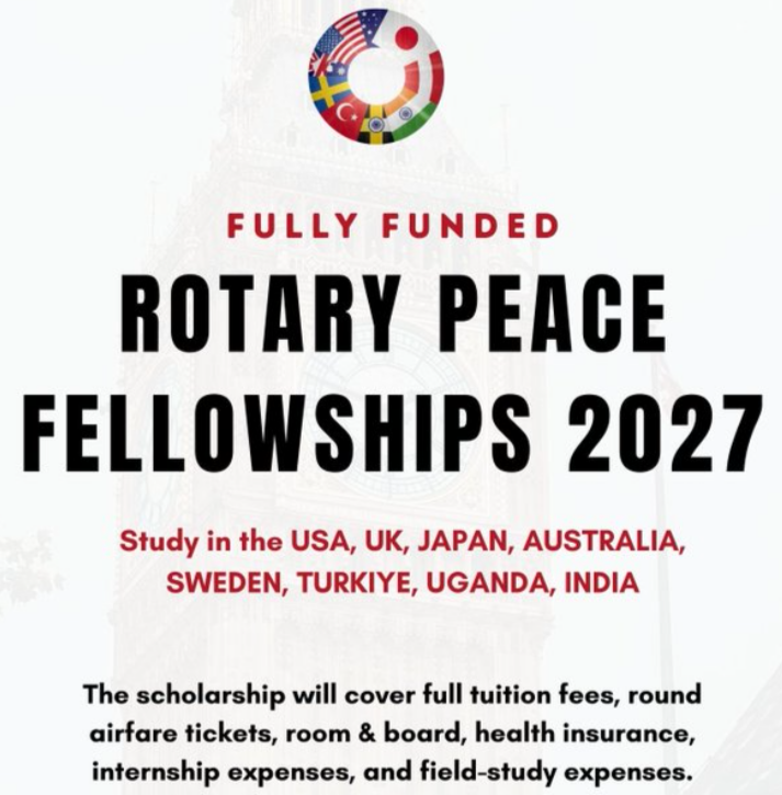 Rotary Peace Scholarships 2027–28 | Fully Funded