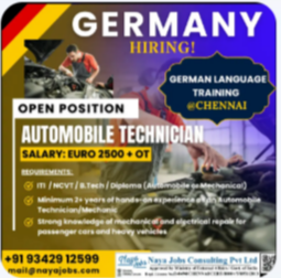 URGENT HIRING – EUROPE (GERMANY) Auto Mechanic / Auto Electrician