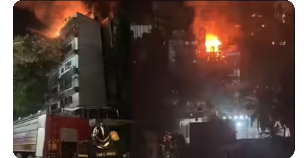 1 dead, 2 firefighters injured as blaze engulfs Atlantic building in Mumbai