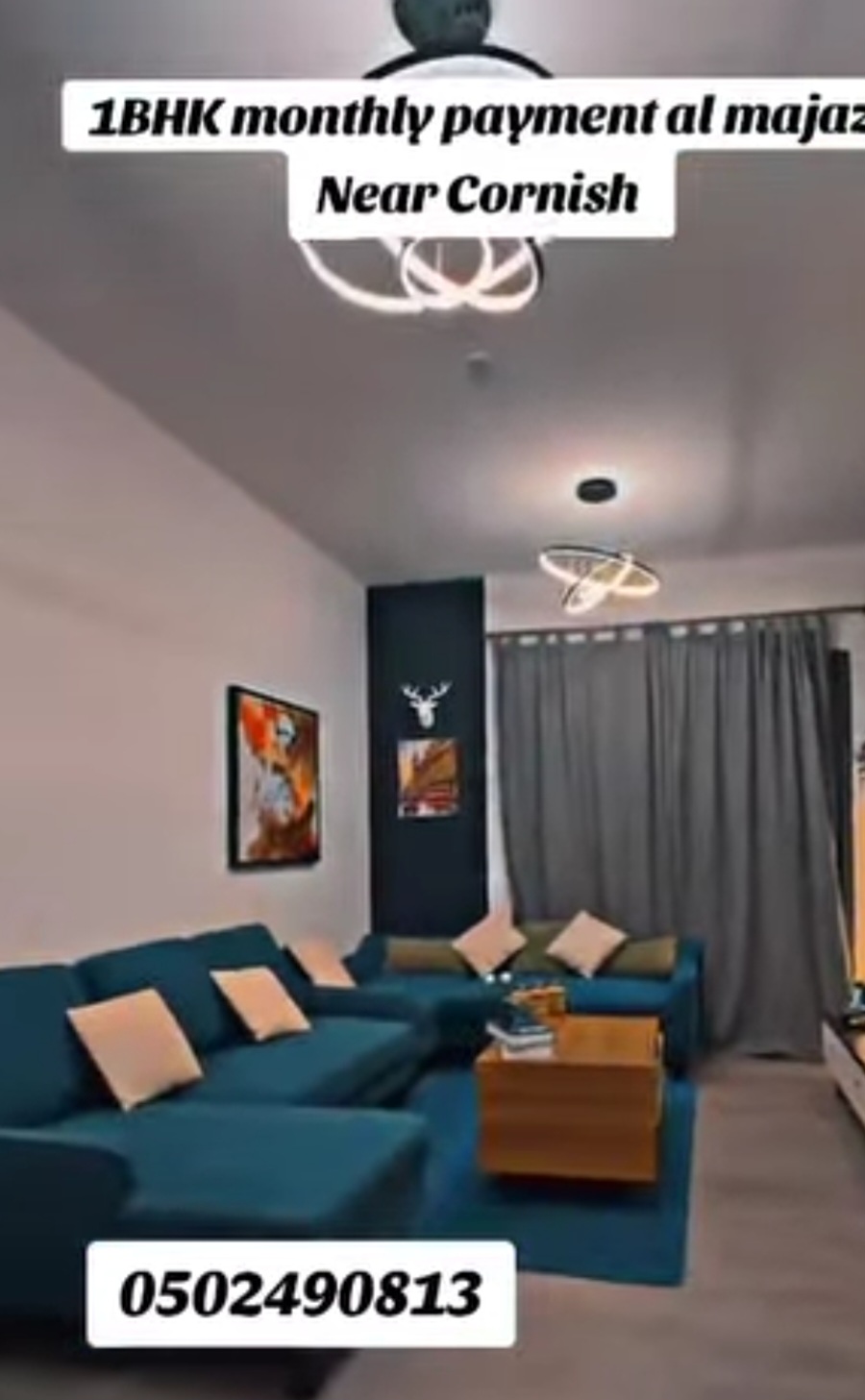 🌊 1BHK Near Corniche – Al Majaz