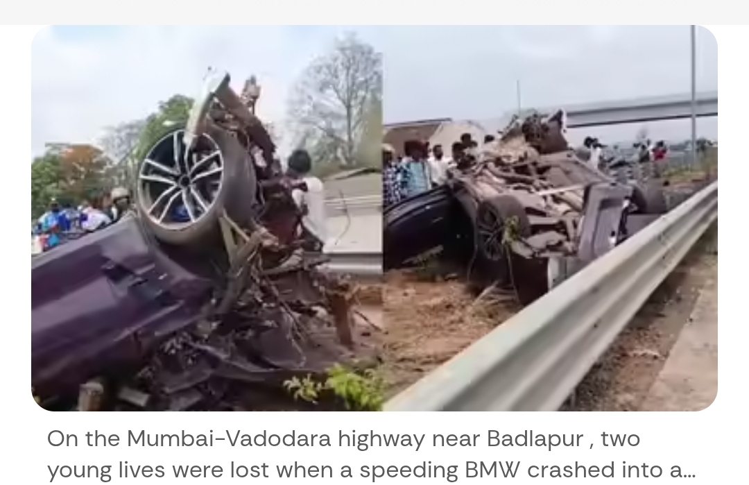 2 killed, 1 injured as speeding BMW crashes, overturns multiple times in Maharashtra's Thane