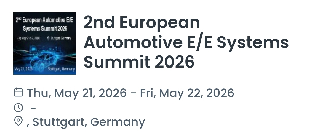 2nd European Automotive E/E Systems Summit 2026