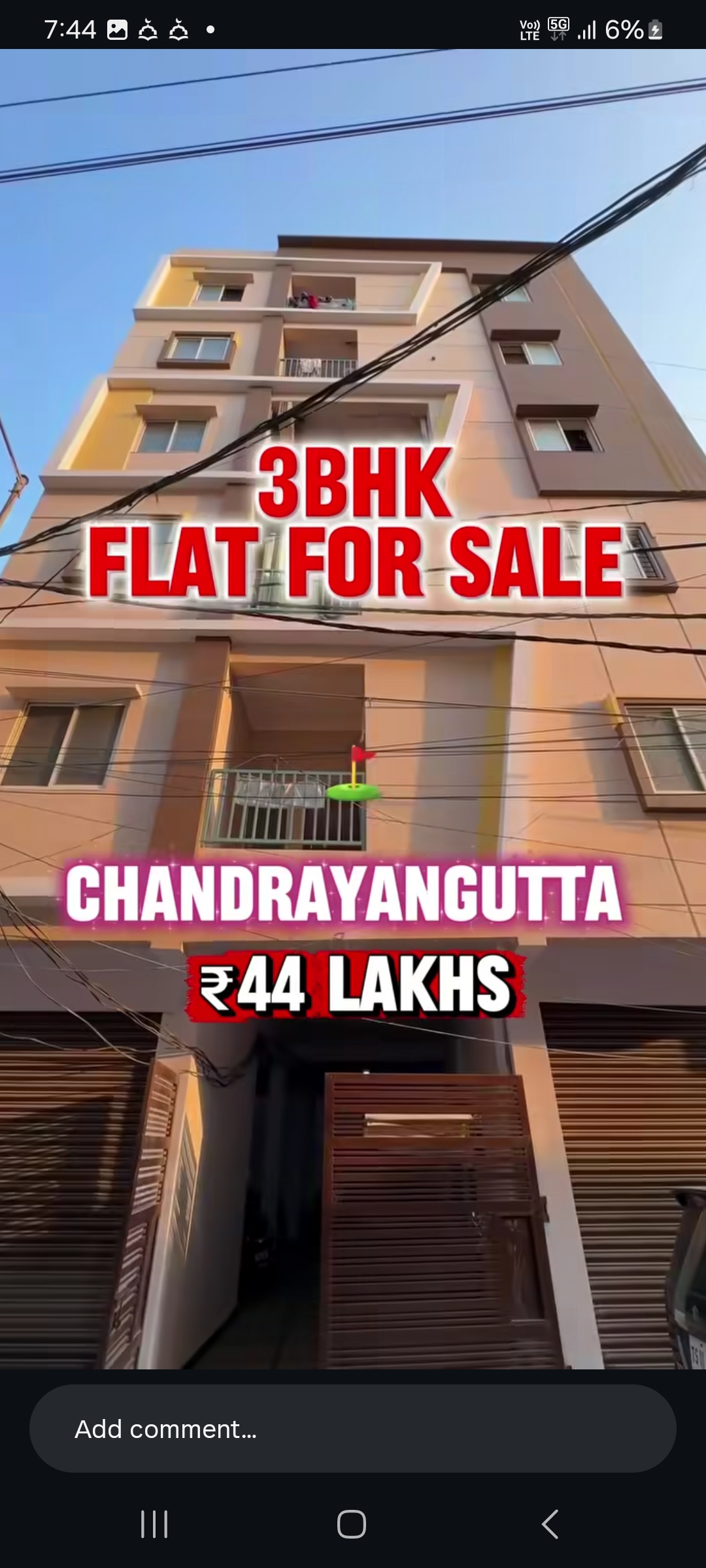 3BHK Flat for Sale in Gulshan Iqbal Colony, Chandrayangutta (Phool Bagh)