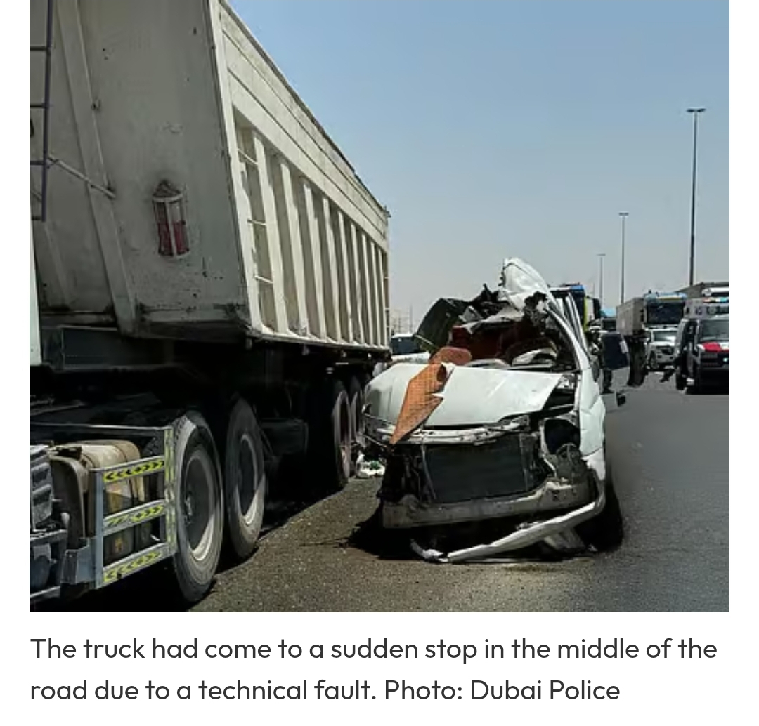 7 killed, 9 injured after minibus-truck crash on Dubai's Emirates Road