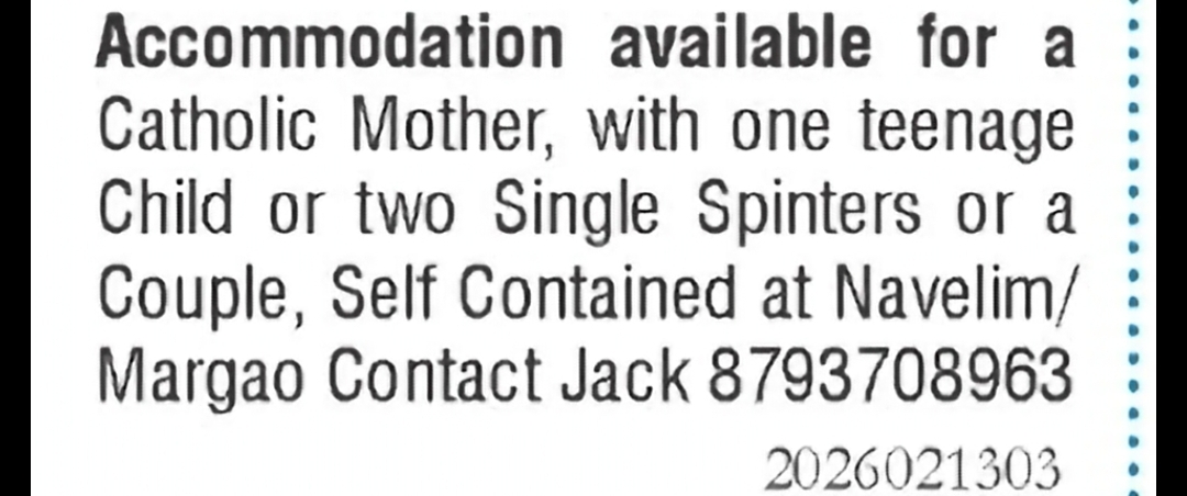 Accommodation Available – Navelim/Margao