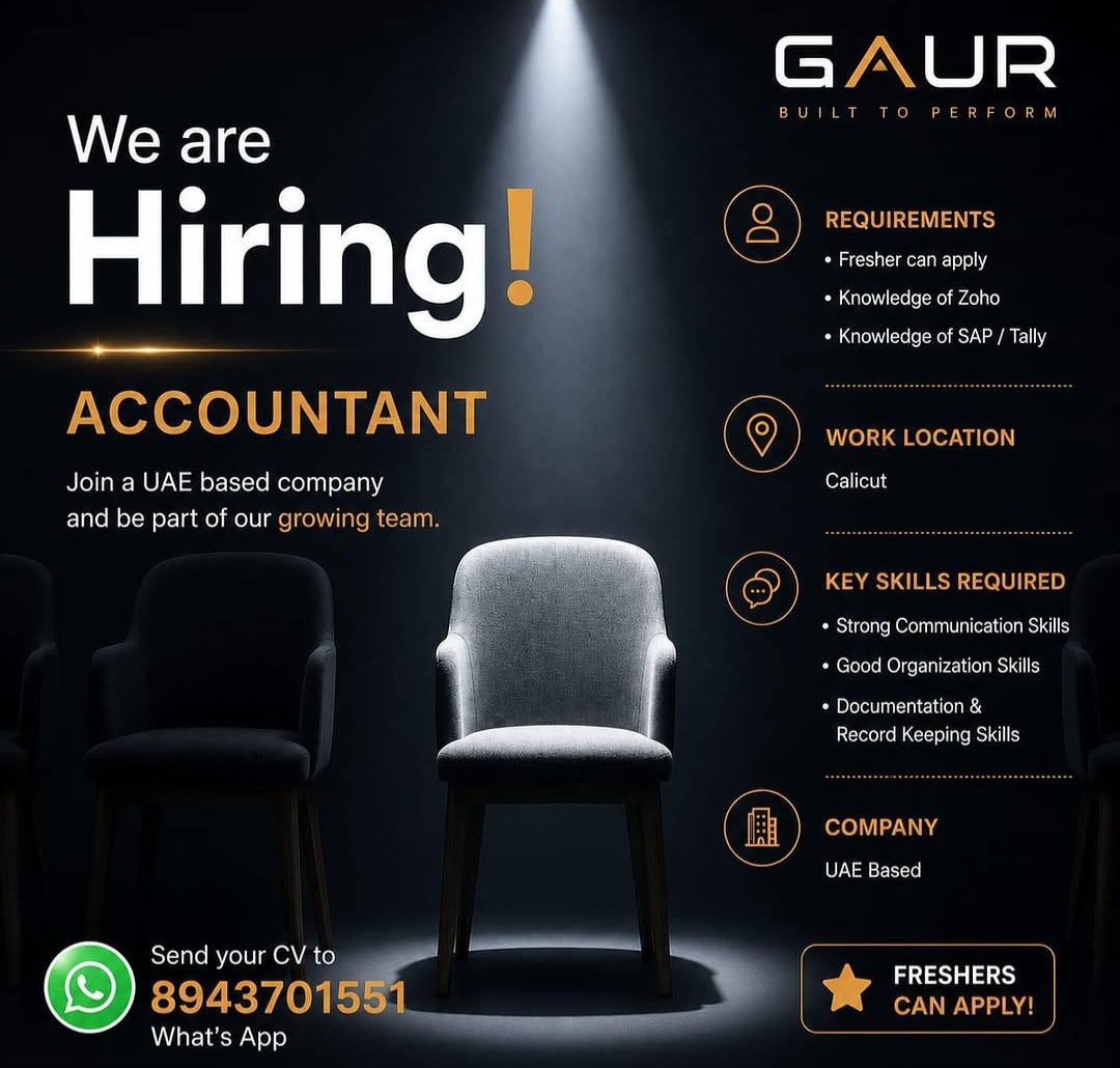 Accountant Job Opening – Calicut, Kerala