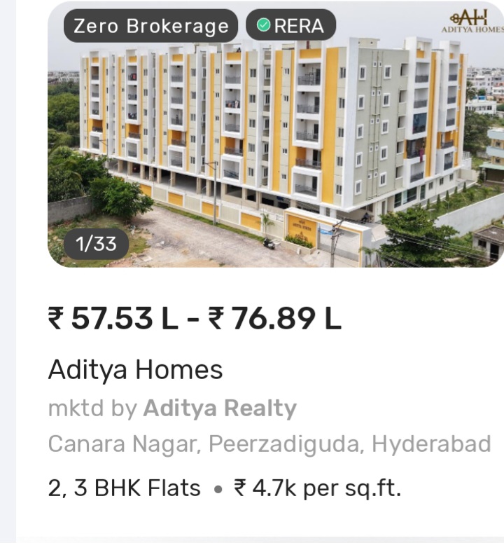 🏢 Aditya Homes – Peerzadiguda, Hyderabad