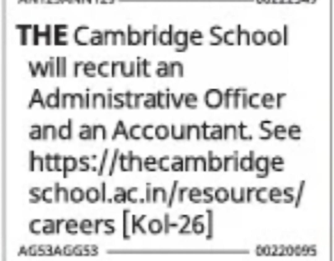 Administrative Officer & Accountant Jobs – The Cambridge School