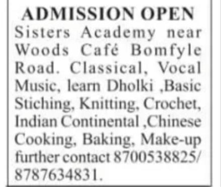 Admissions Open at Sisters Academy