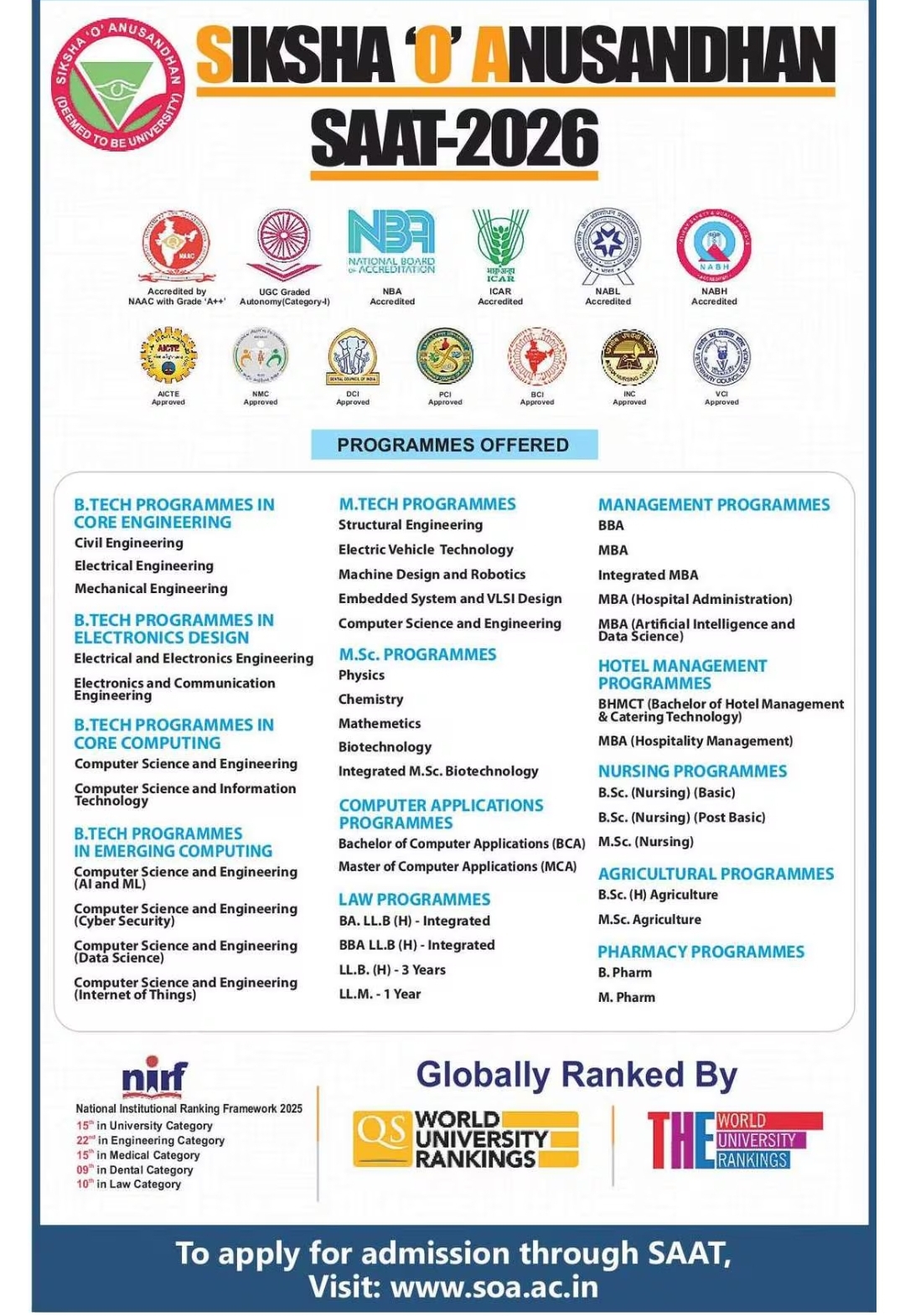 Admissions Open for SAAT 2026 🎓