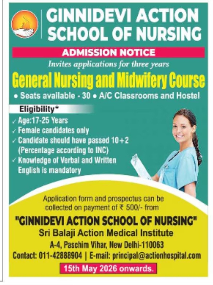 🌟 Admissions Open – GNM Nursing Course 2026 🌟