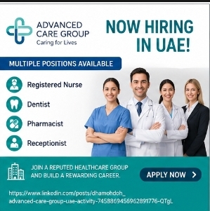 Advanced Care Group UAE – Multiple Vacancies 🇦🇪