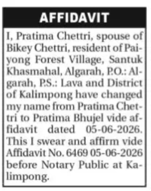 AFFIDAVIT – CHANGE OF NAME
