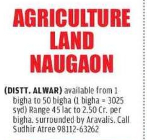 Agriculture Land for Sale – Naugaon, Alwar 🌿