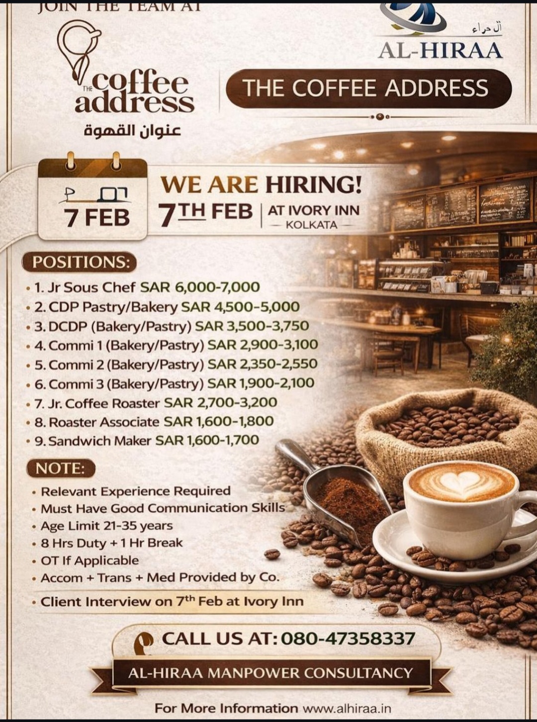 al_hiraa_consultancy HIRING FOR SAUDI ARABIA