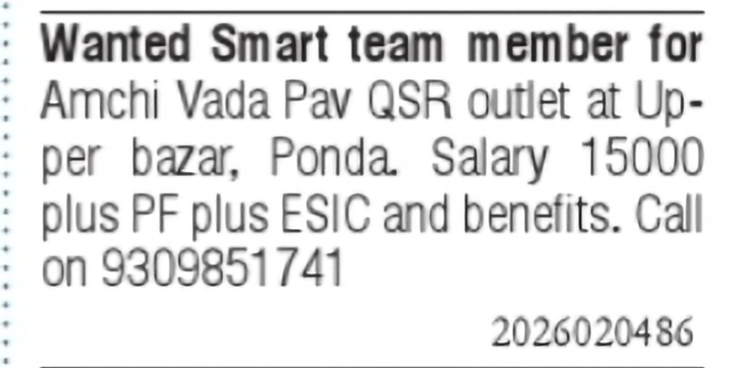 Amchi Vada Pav Hiring