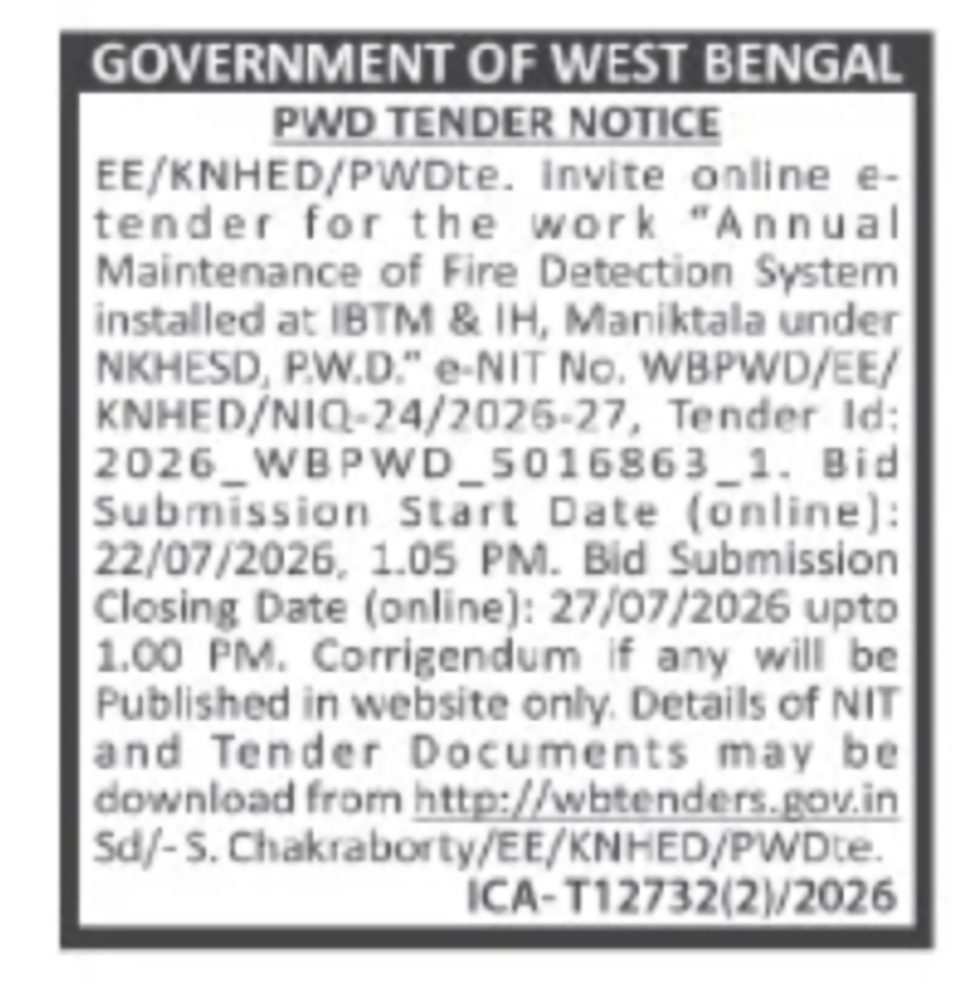Annual Maintenance of Fire Detection System at IBTM & IH