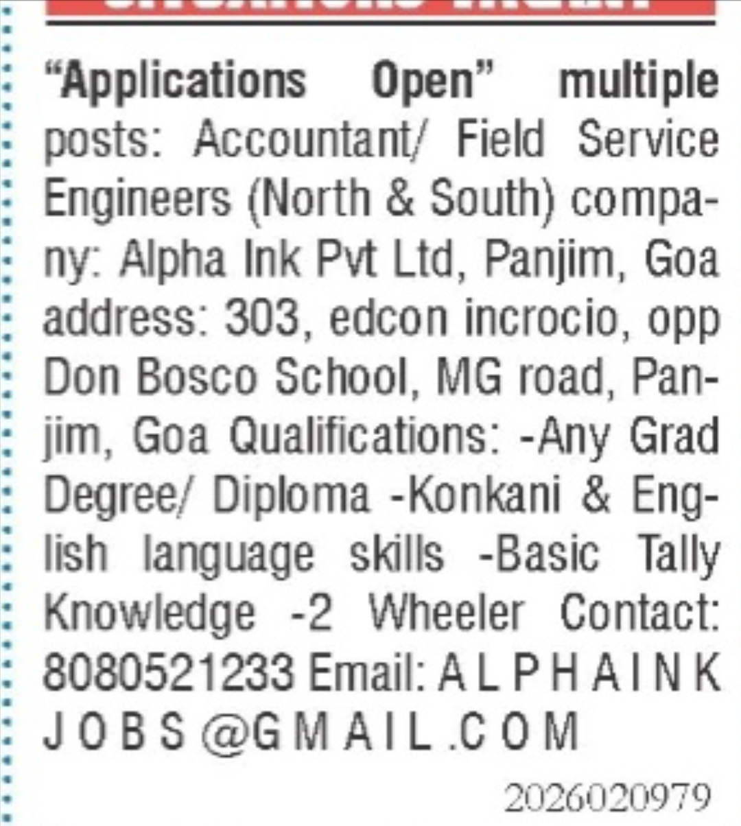 Applications Open – Accountant & Field Service Engineers