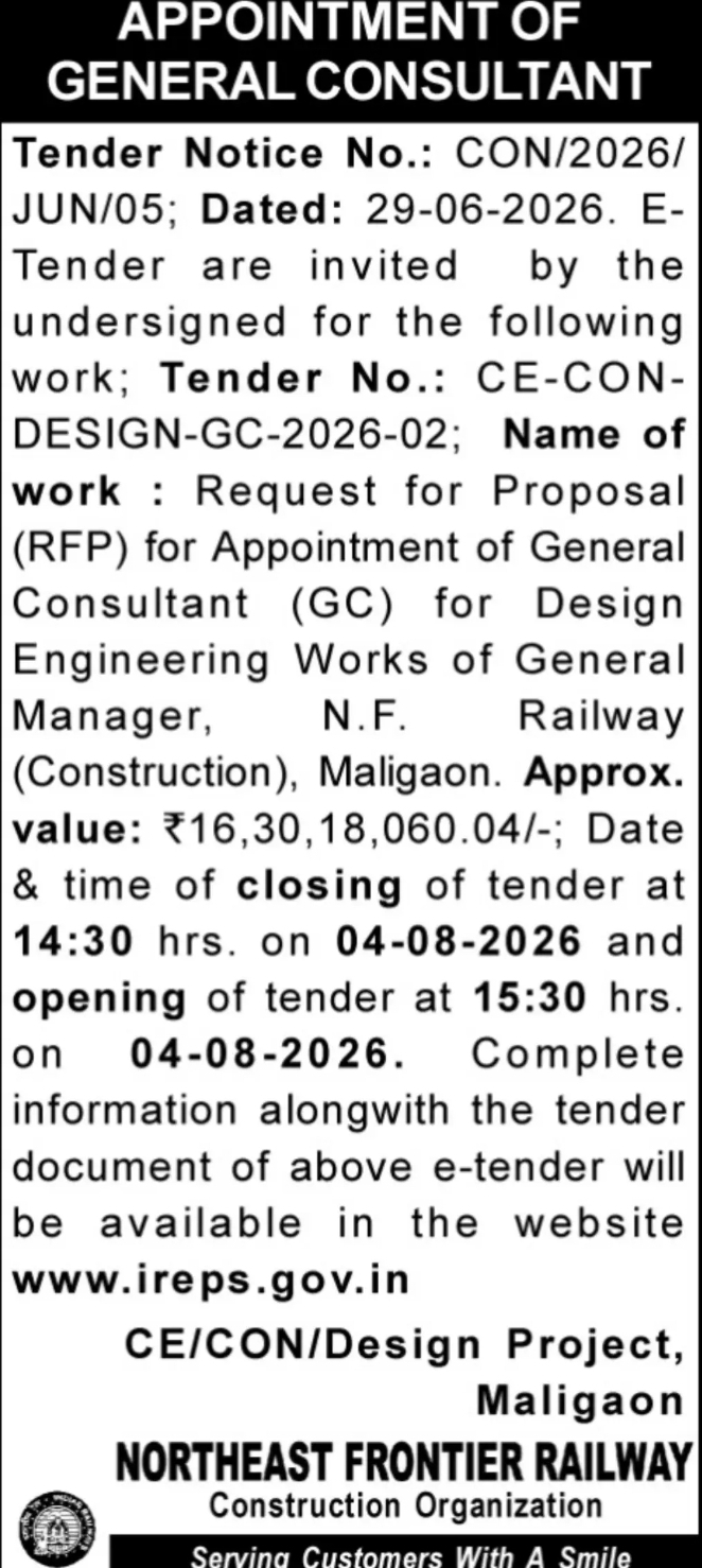APPOINTMENT OF GENERAL CONSULTANT (GC) – DESIGN ENGINEERING WORKS
