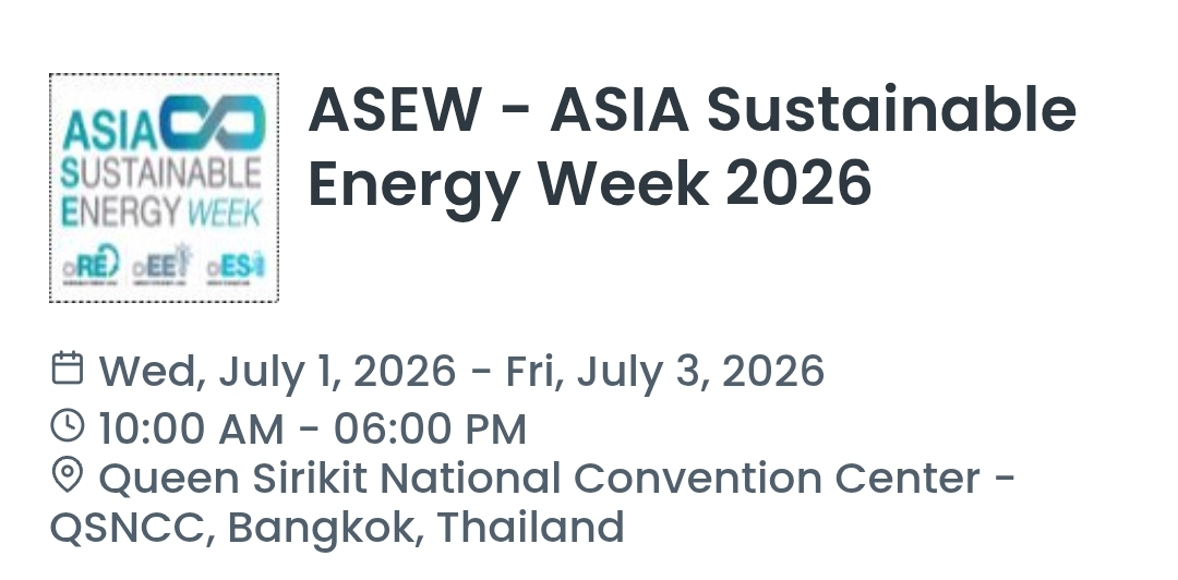 ASEW - ASIA Sustainable Energy Week 2026