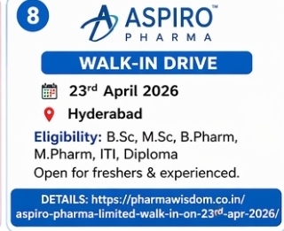 Aspiro Pharma Limited – Walk-In Drive