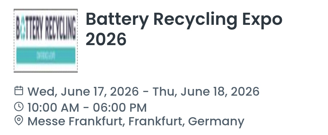 Battery Recycling Expo 2026