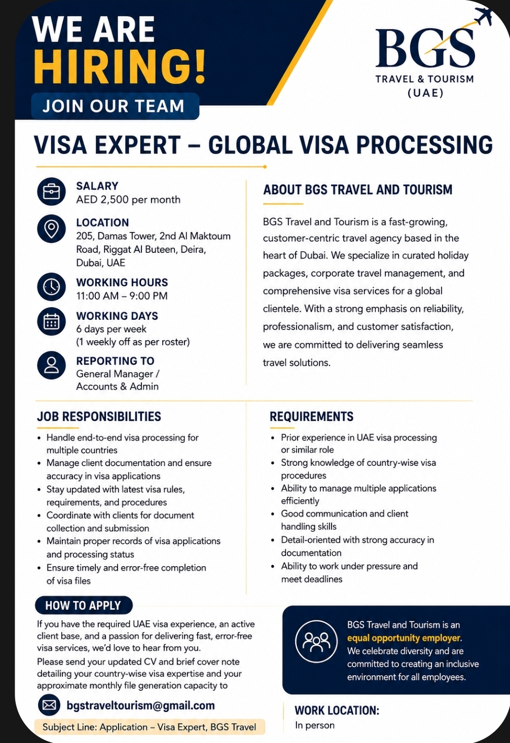 BGS Travel & Tourism (Dubai, UAE)