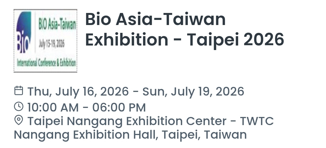 Bio Asia-Taiwan Exhibition - Taipei 2026