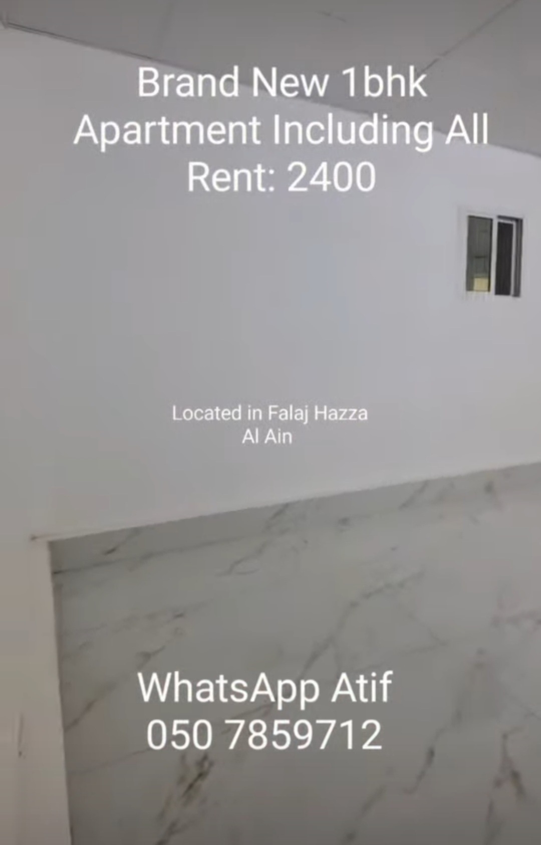 Brand New 1BHK Apartment – Falaj Hazza