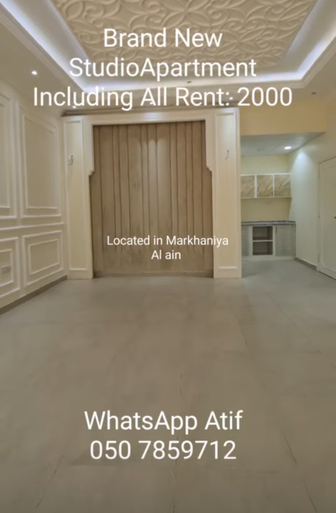 Brand New Studio Apartment – Markhaniya, Al Ain