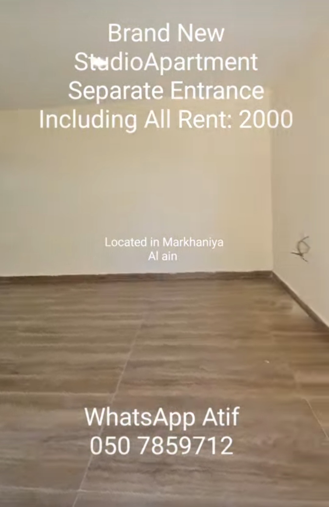 Brand New Studio Apartment – Markhaniya